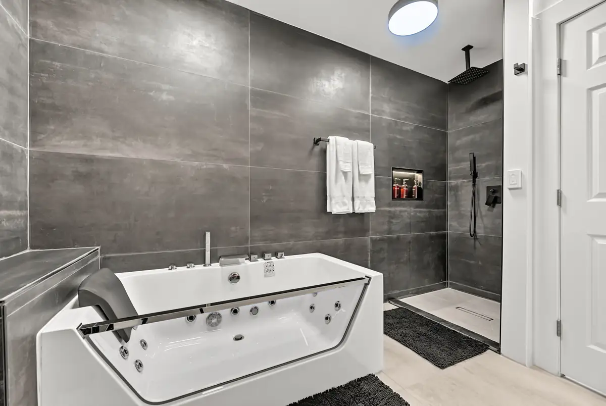 Elara bathroom with walk-in shower