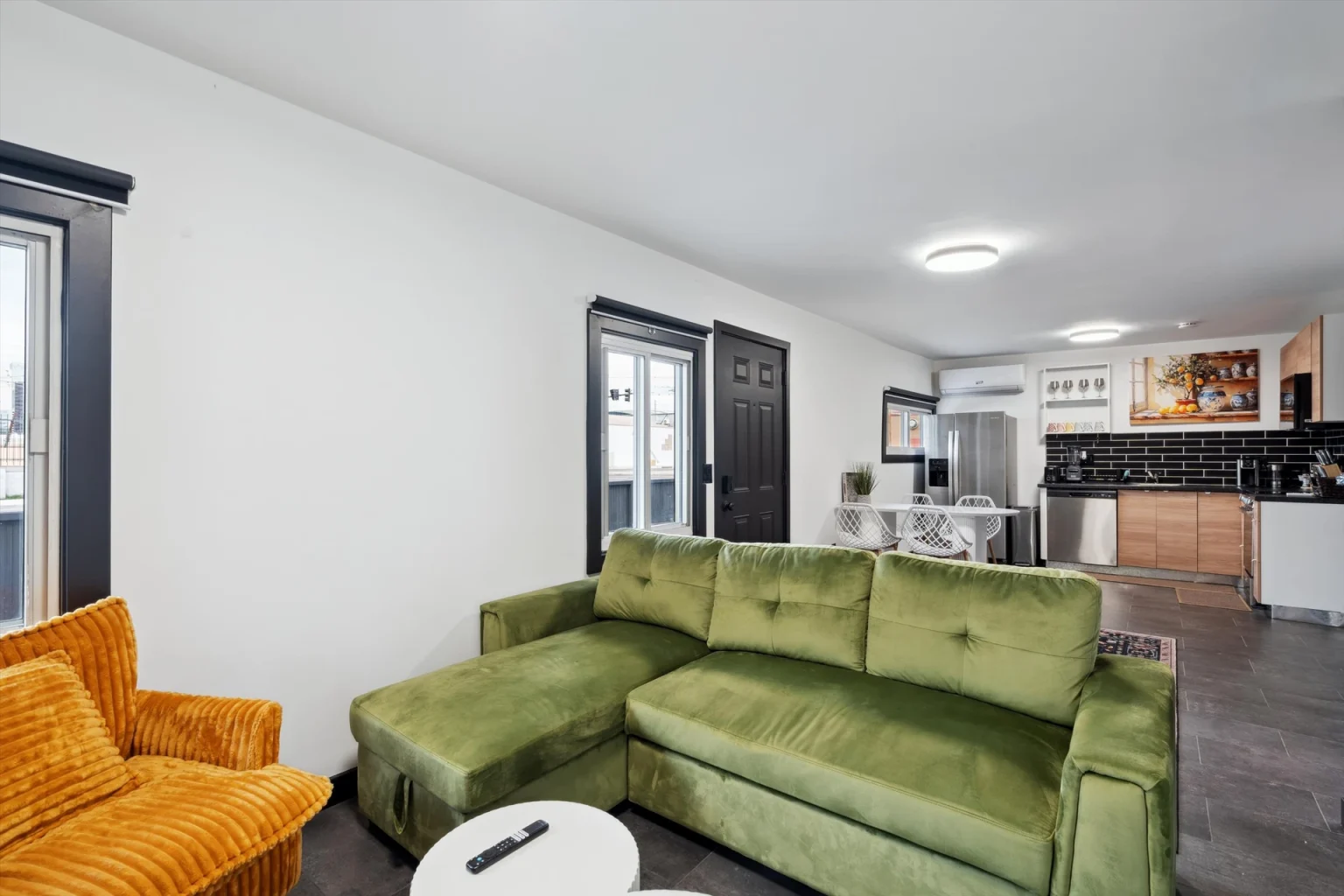 Euphoria living room and kitchen