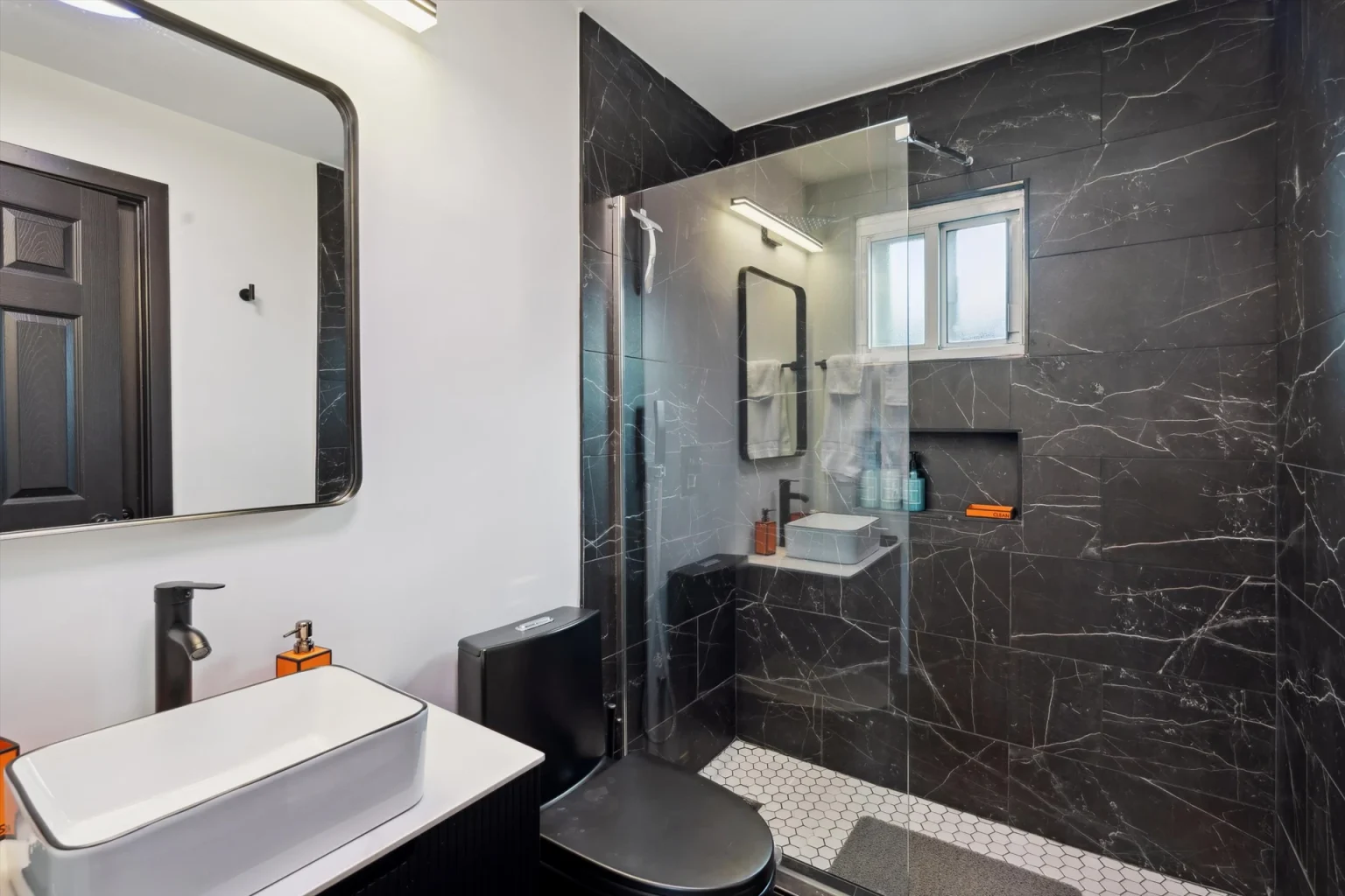 Euphoria primary bathroom with walk-in shower