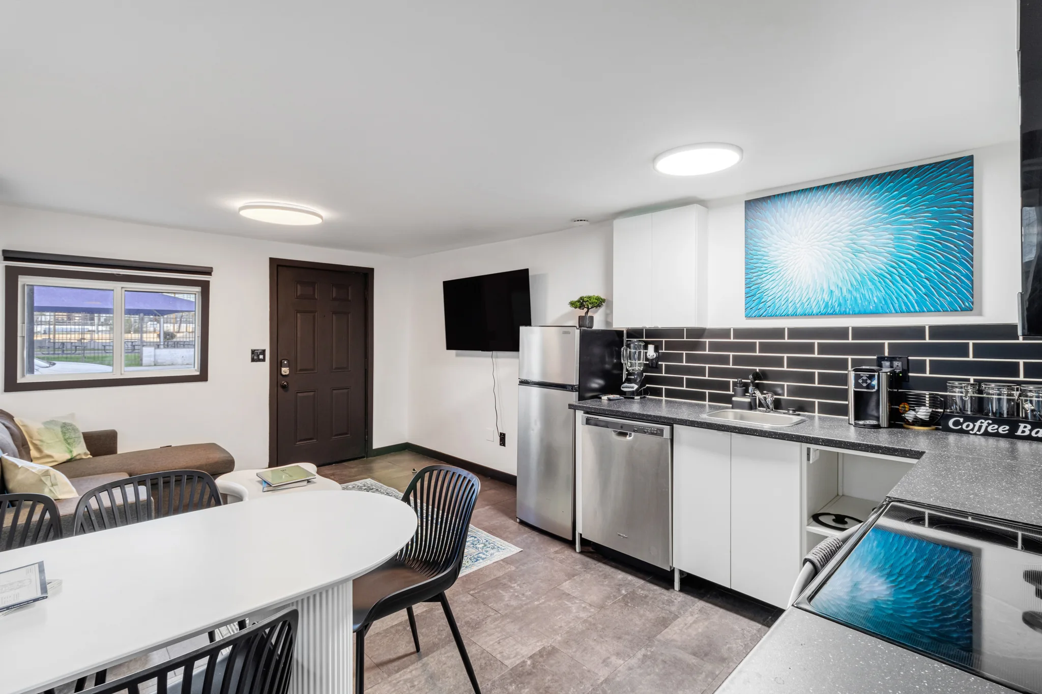 Solace open kitchen and living area