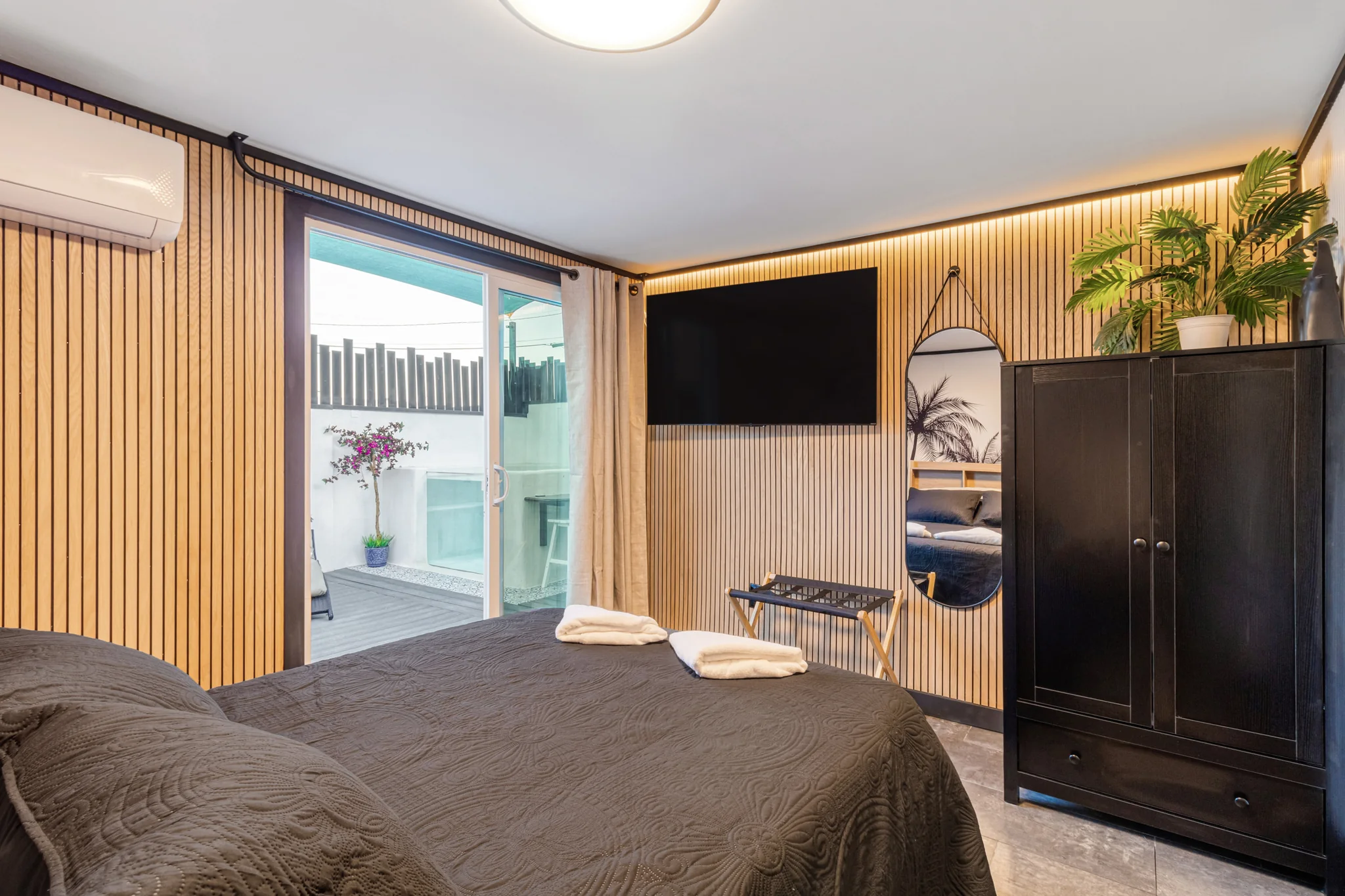 Solace bedroom with private courtyard access