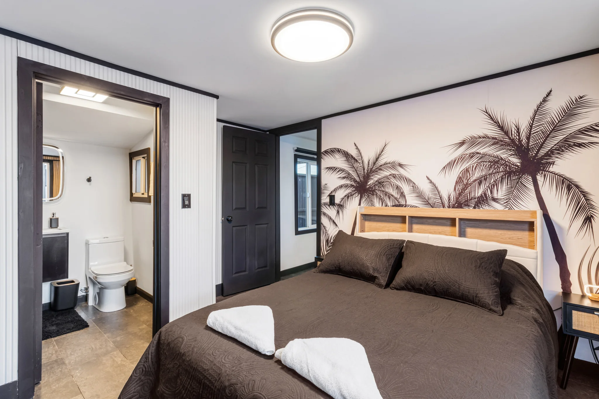 Solace bedroom and ensuite bathroom