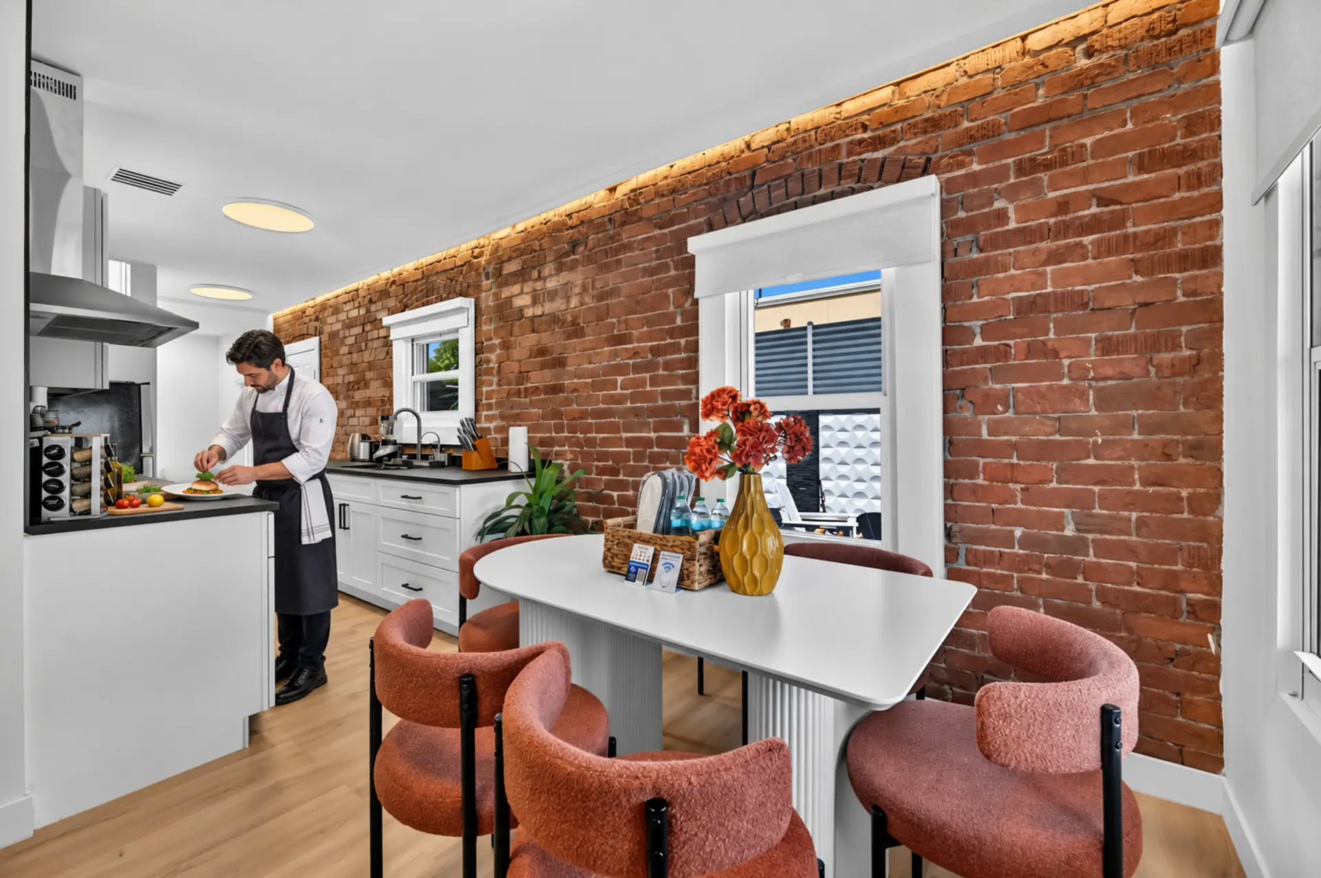 Private chef dining setup